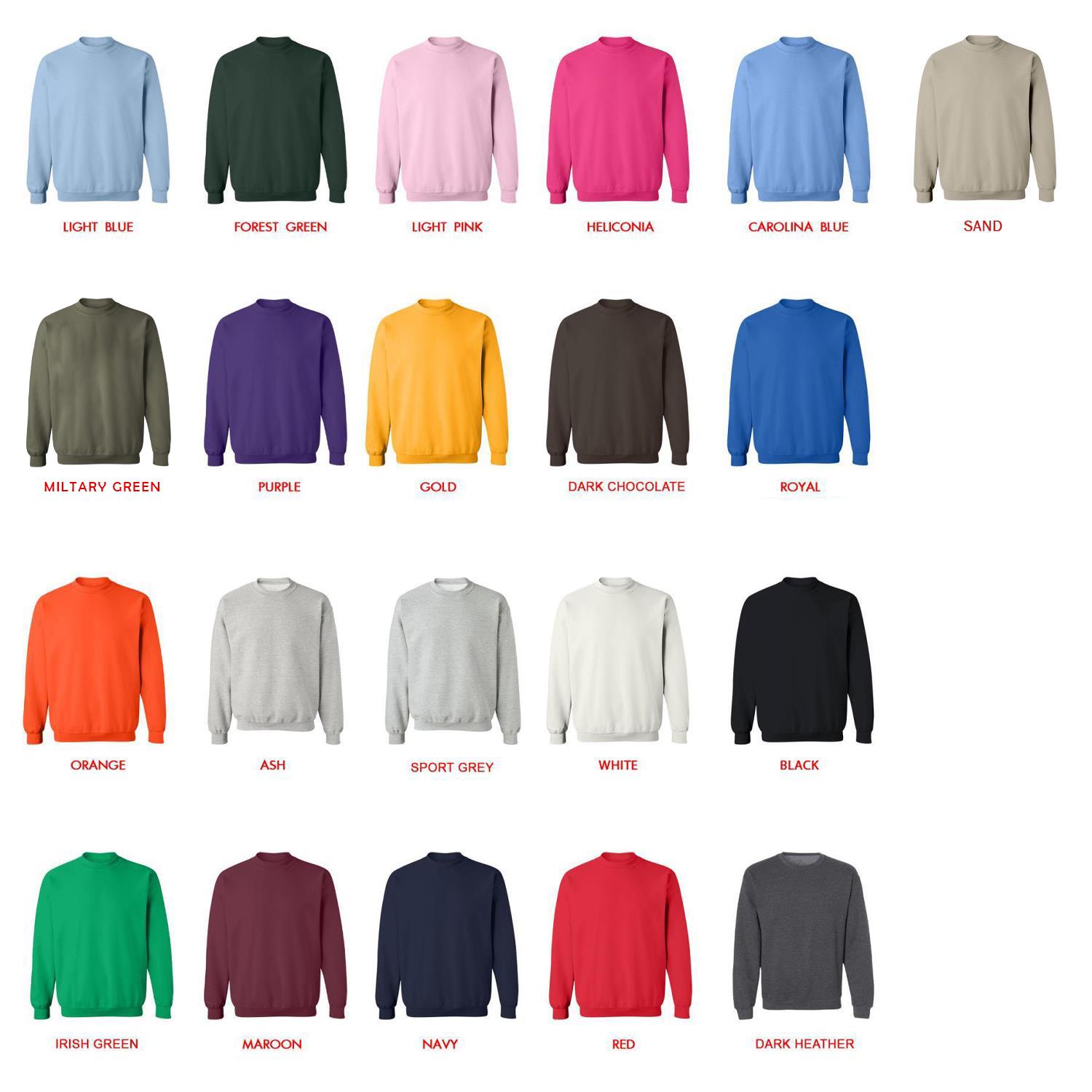 sweatshirt color chart - A Day To Remember Merch