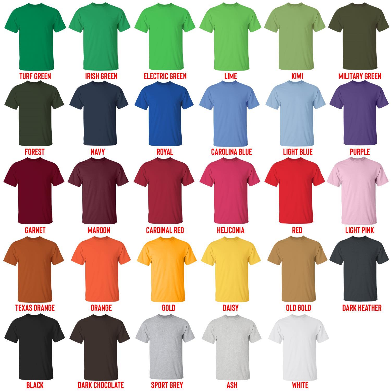 t shirt color chart - A Day To Remember Merch