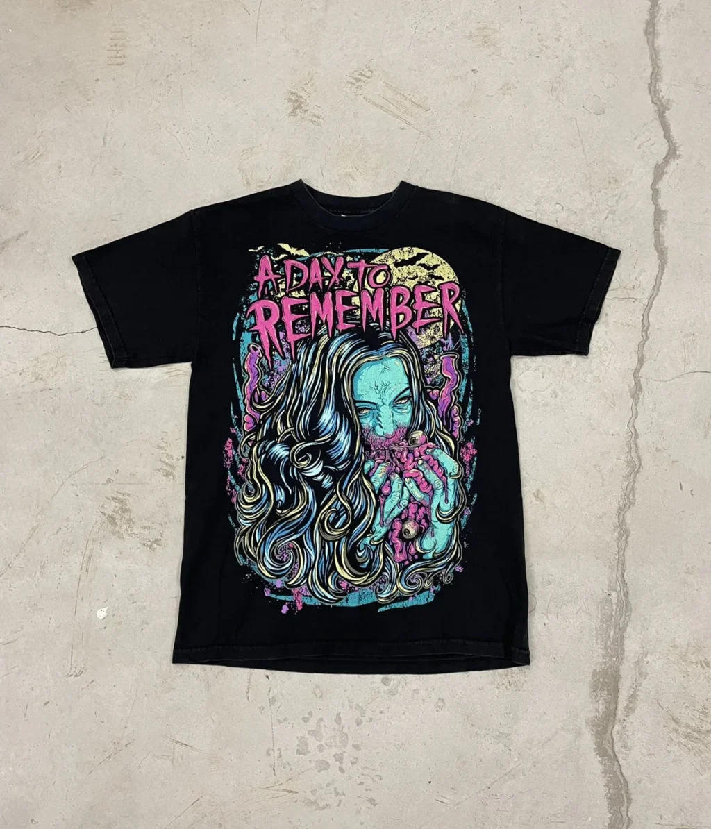 Vintage 2000s A Day To Remember AOP Graphic T-Shirt