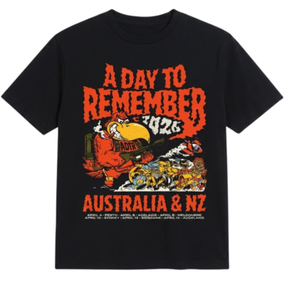 Australia & NZ Tour Cartoon A Day to Remember T-Shirt