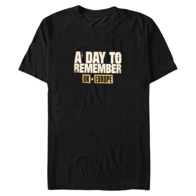 UK and Europe Tour Text A Day to Remember T-Shirt
