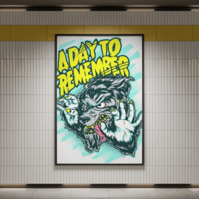 ADTR Werewolf Hardcore Punk Rock Monster Wall Art